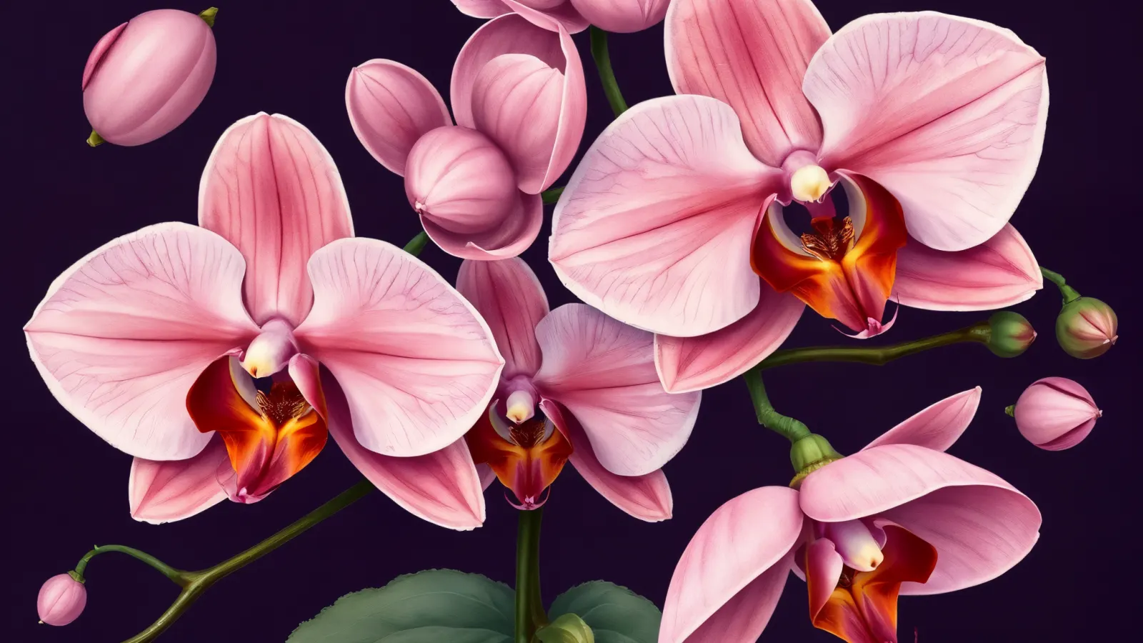 Nocturnal Botanical — the painting this suite's approved direction was drawn from.