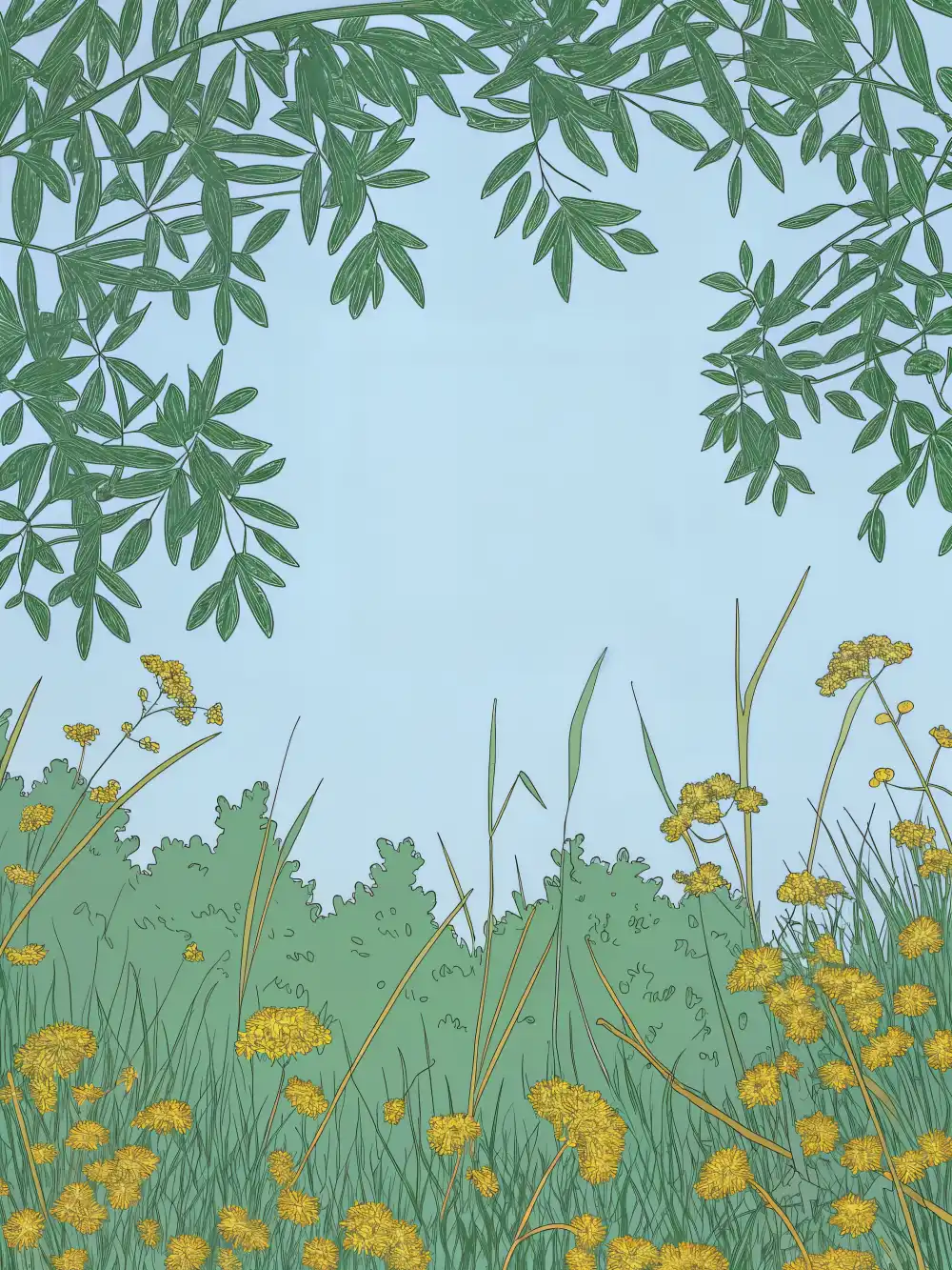 The Meadow Hour — the painting this suite's approved direction was drawn from.