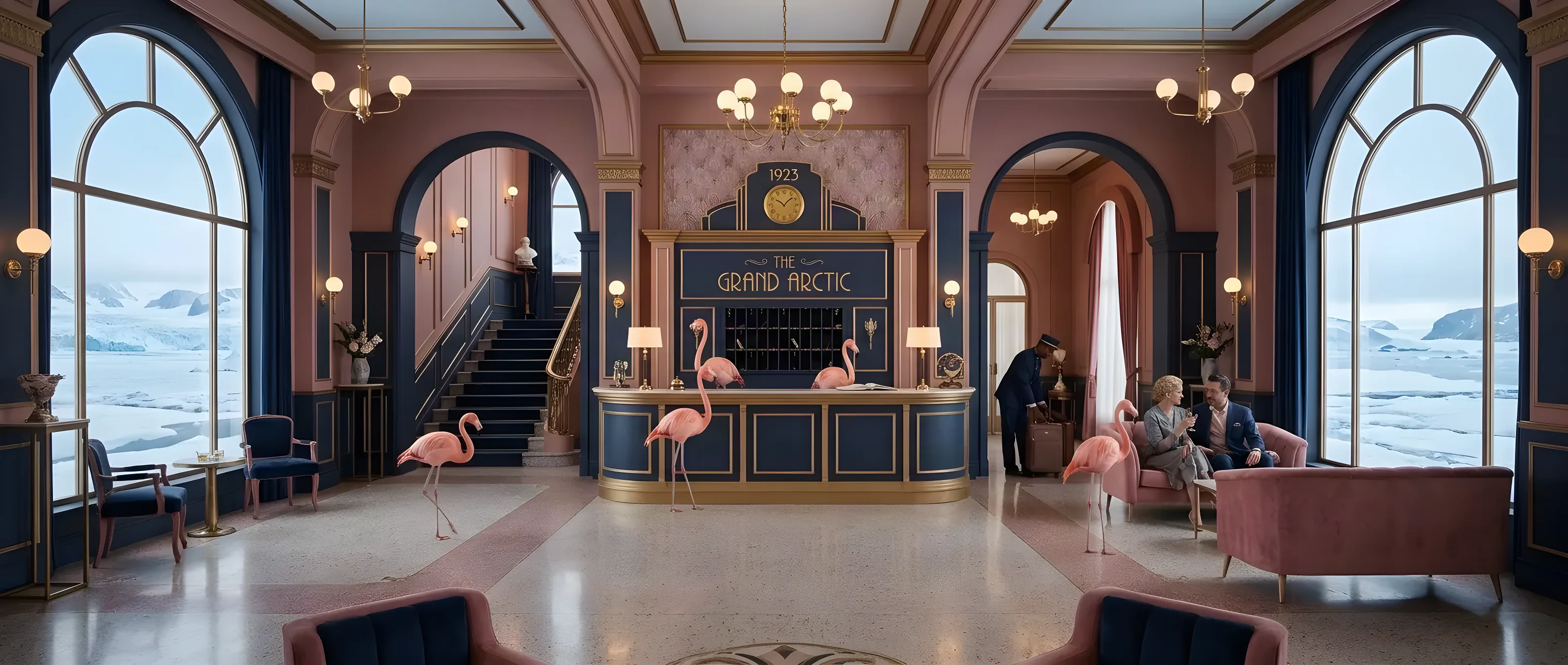L’Hôtel du Bout du Monde — the painting this suite's approved direction was drawn from.