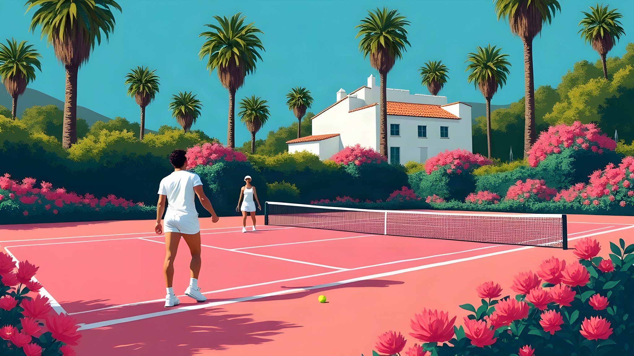 Mood reference for Emma’s Tennis Party