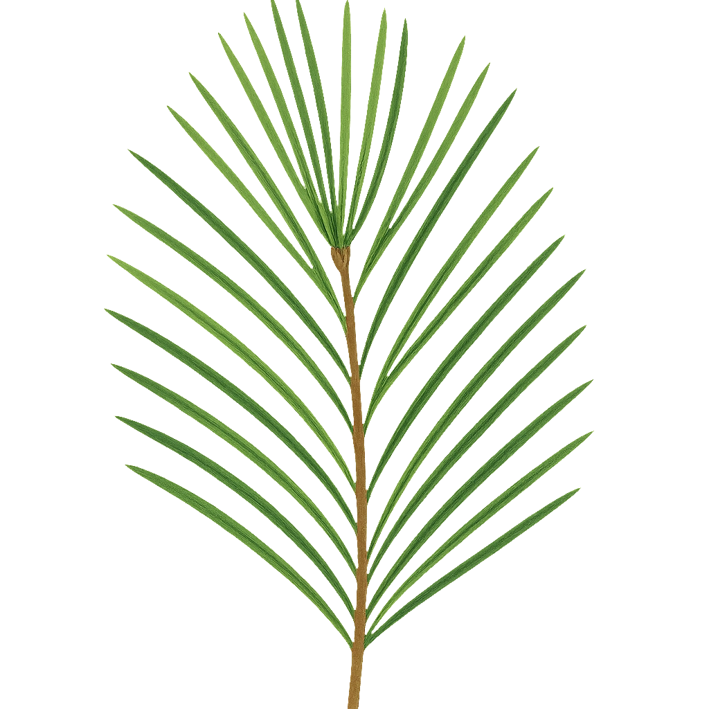 Scots pine, drawn flat with hairline veins