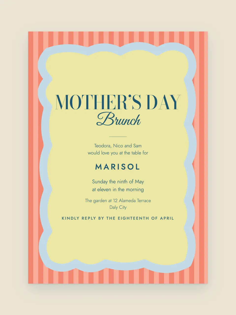 The Mother’s Day brunch invitation