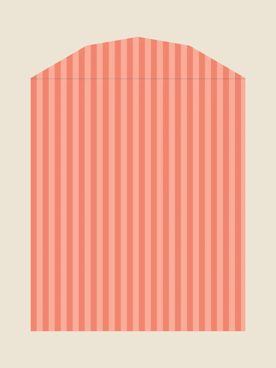The envelope liner, seen when the envelope opens