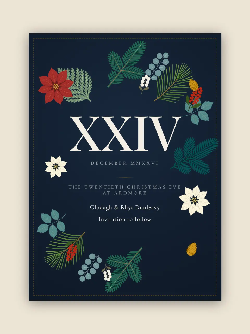 The save the date for the Christmas party