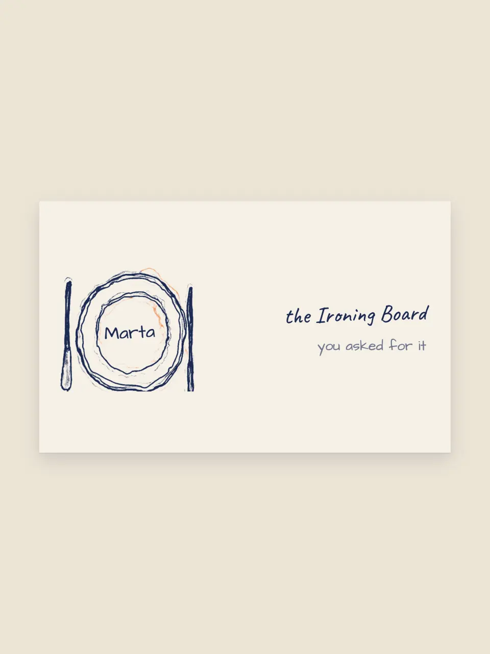 The place cards from Nessa and Ruben · The Hundredth Sunday