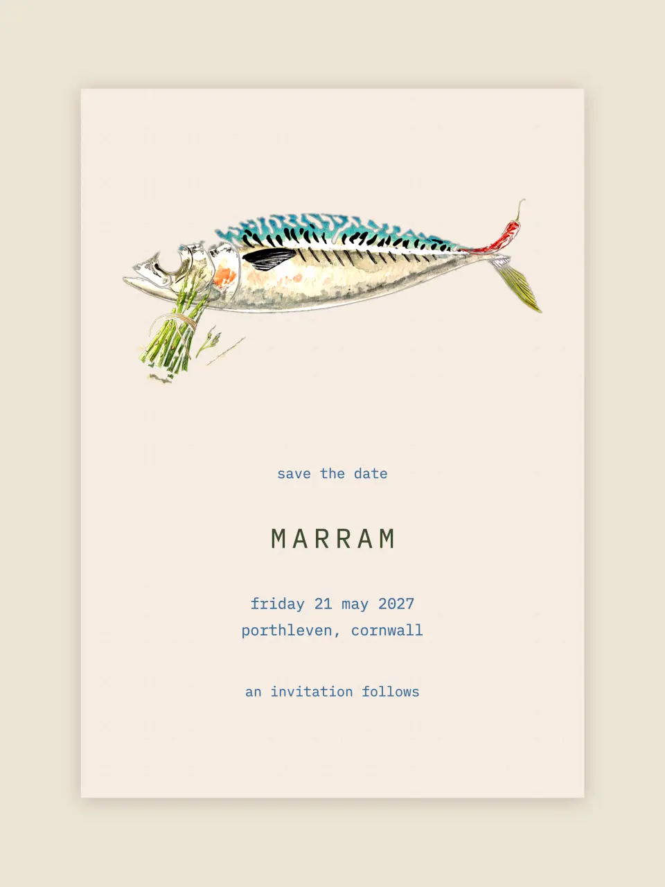 The save the date for the opening