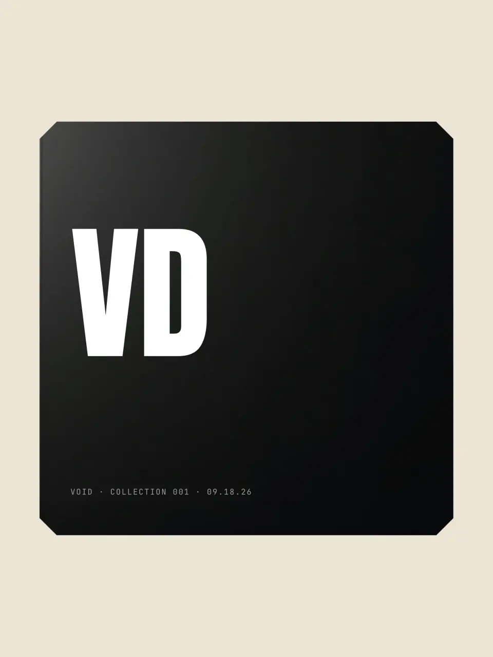 The custom monogram from VOID · Collection 001 · Actual Size