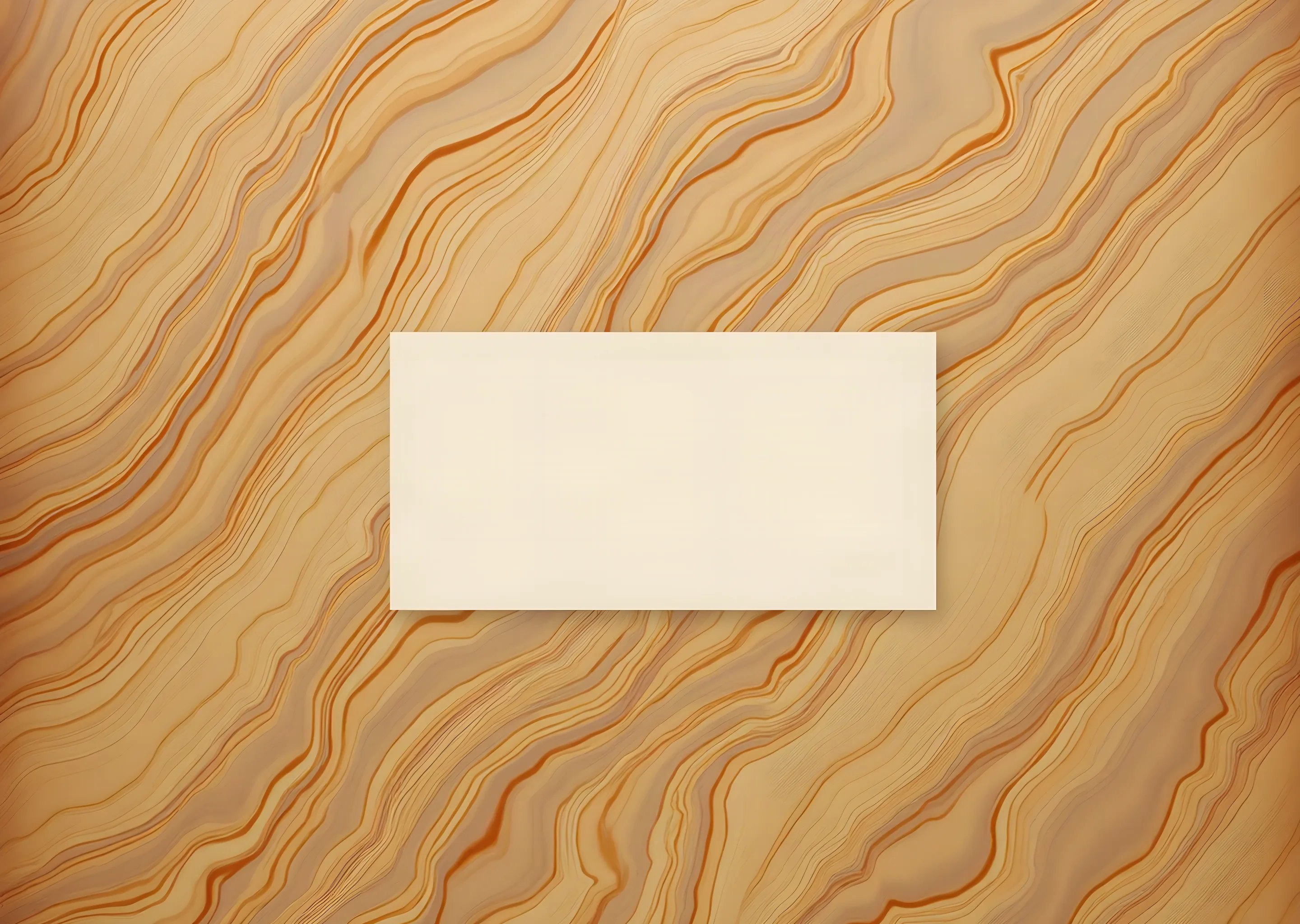 A plain blank cream label lying on a marbled sheet