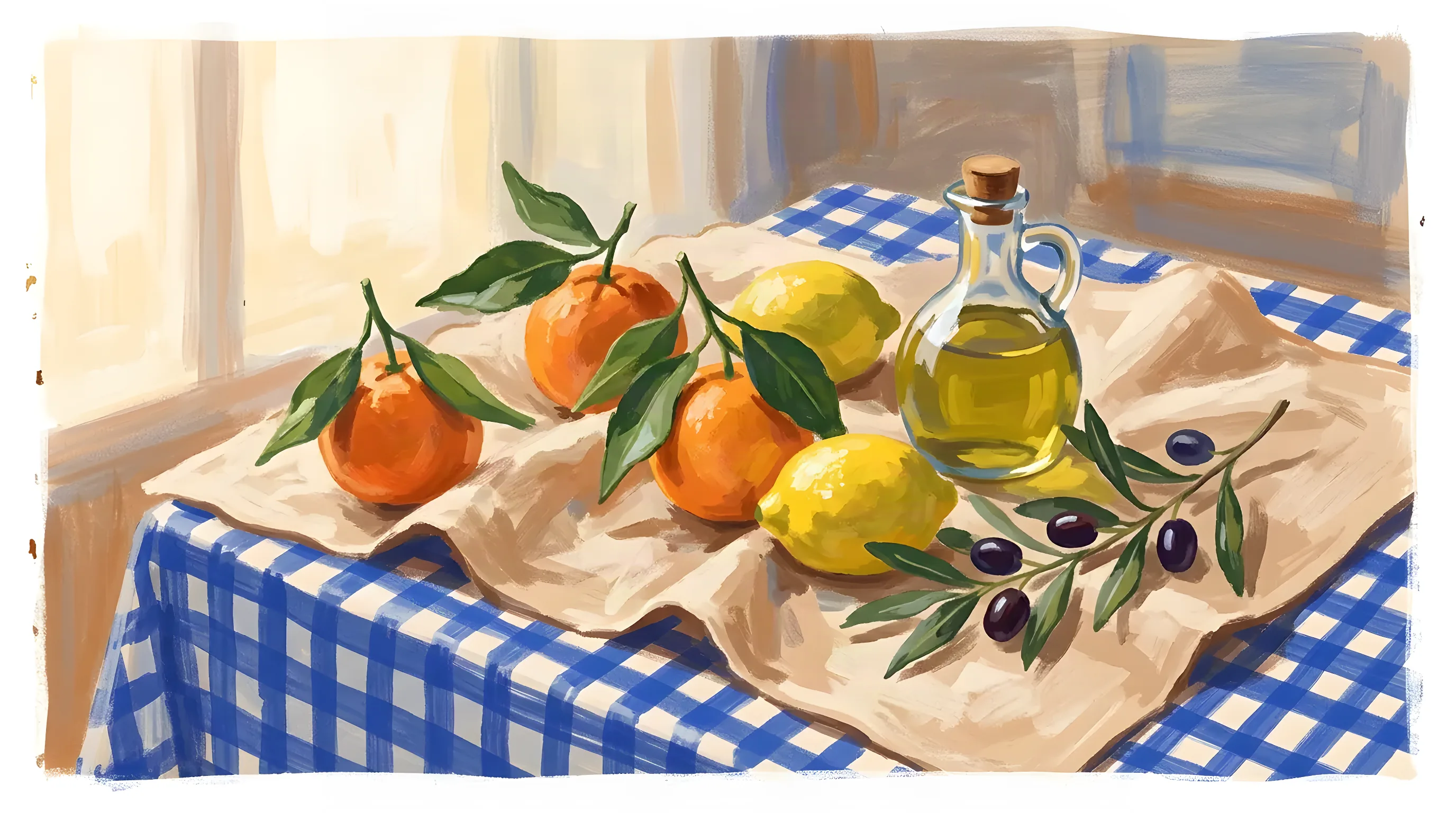 The Mediterranean Still Life — the painting this suite's approved direction was drawn from.